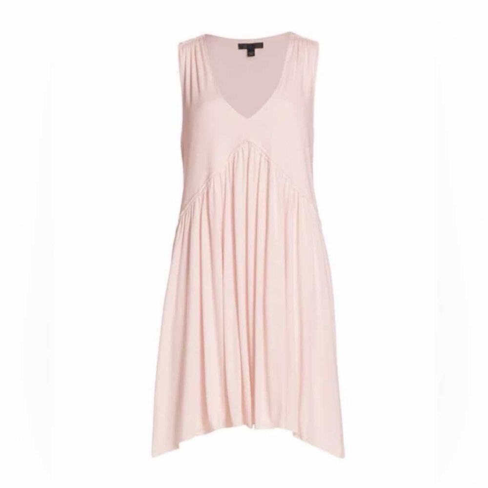 ATM Anthony Thomas Melillo V-neck Cotton Jersey Dress Rosewater Size Small